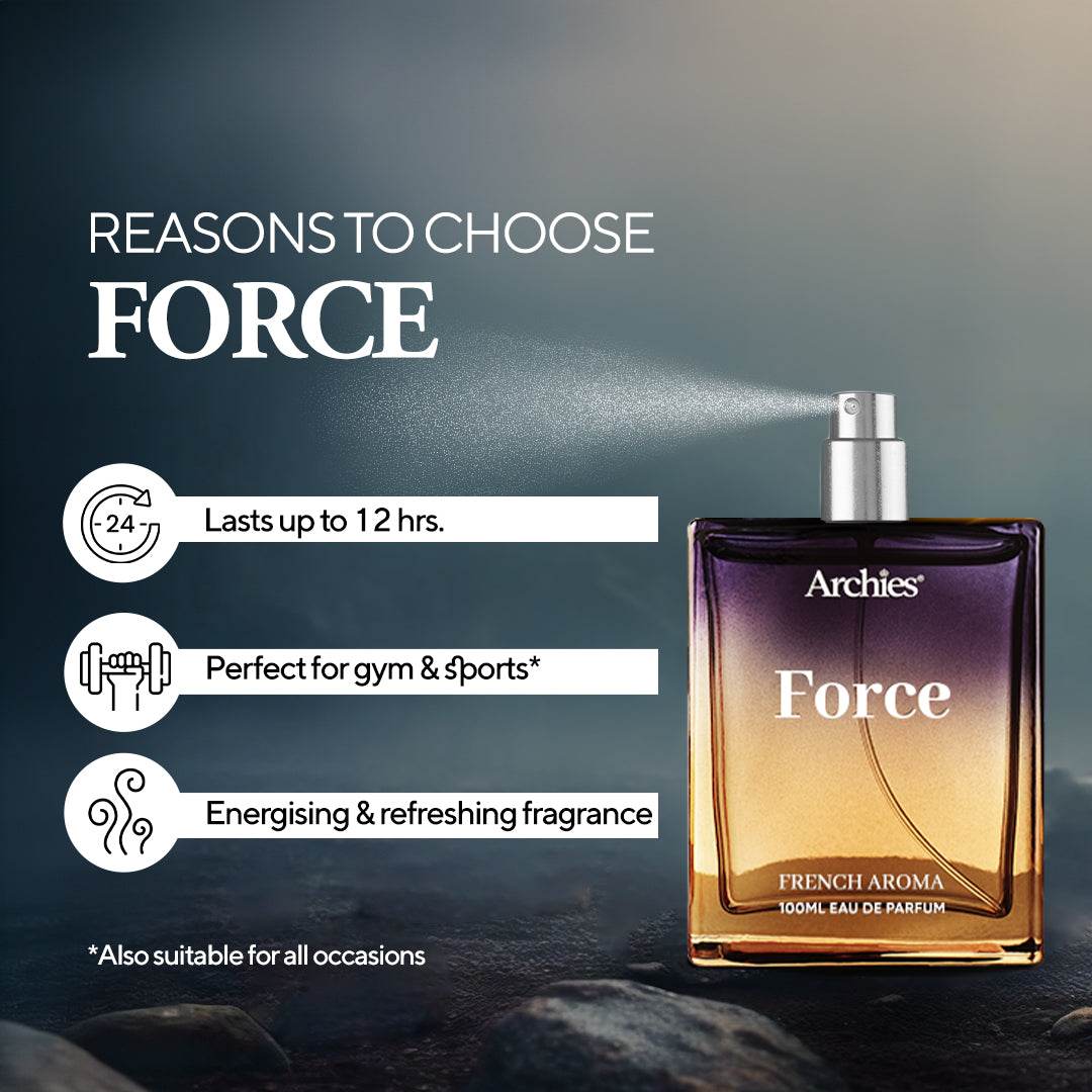 Arhcies FORCE The Best Perfume for Guys in India | 100ML | French Aroma | Fragrance Scent (20% High Concentration Perfume)