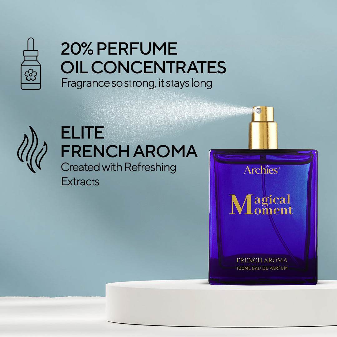 Archies Magical Moment Best Perfume for Women Under 1000 | 100 ML | French Aroma | Fragrance Scent (20% High Concentrated Perfume)