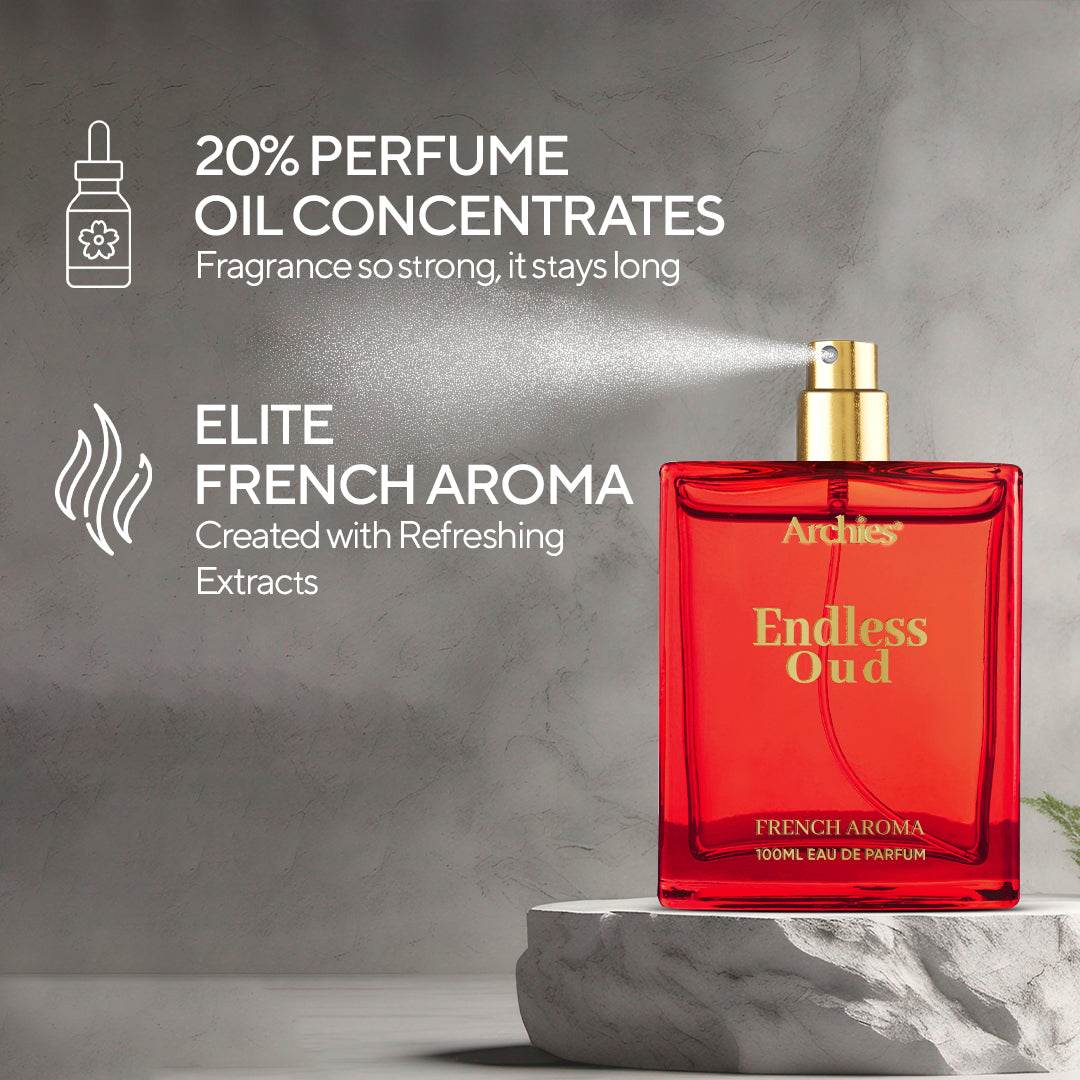 Archies Endless OUD Best fragrance for Women in India | 100 ML | French Aroma Fragrance Scent (20% High Concentrated Perfume)