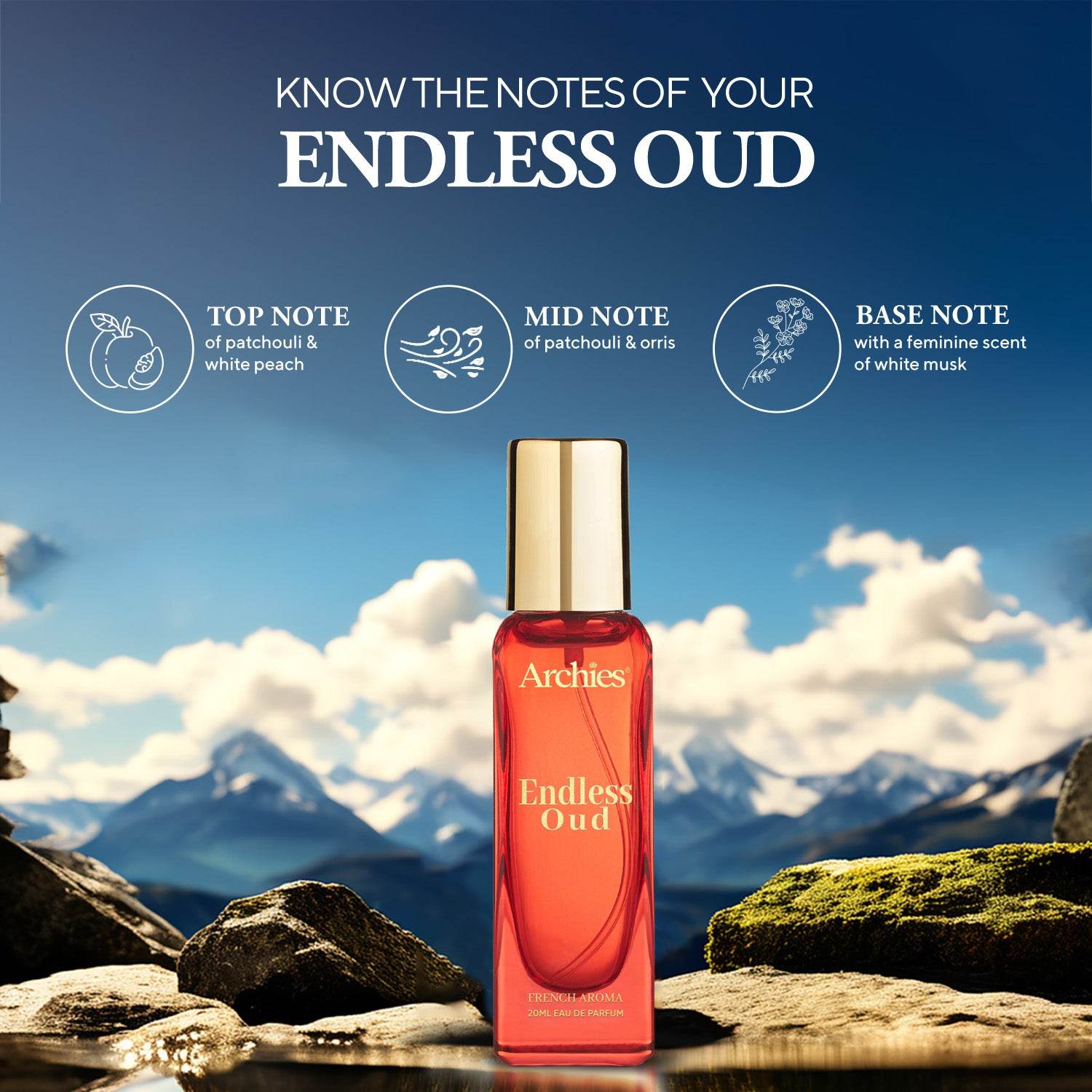 Archies Endless OUD Best Perfume for Women under 500 in India | 20 ML | French Aroma Fragrance Scent (20% High Concentrated Perfume)